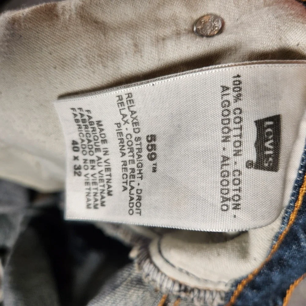 Levi's 559 Jeans Men's 42X31 (Tag 40X32)‎ Blue Relaxed Straight Red Tab Pre-Own